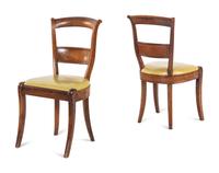 A Set of Eight French Pearwood Dining Chairs