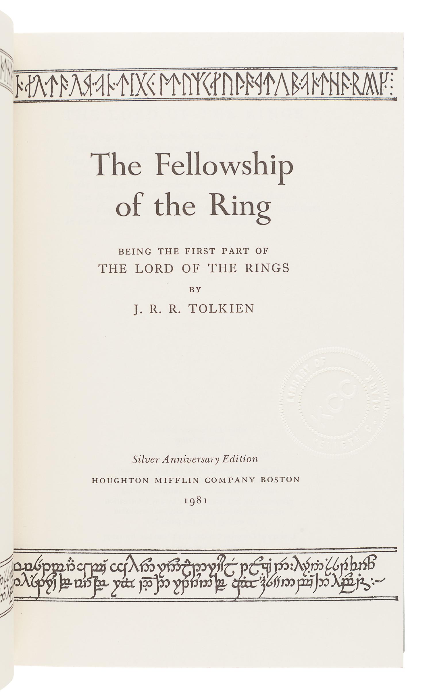[LITERATURE - FANTASY]. A group of 4 works, comprising: