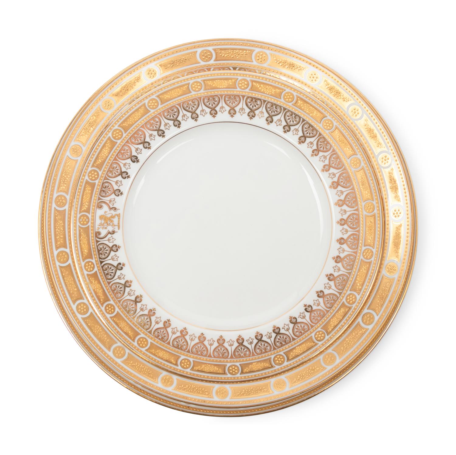 An Austrian Parcel Gilt Porcelain Service