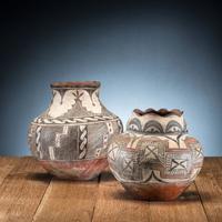Acoma Polychrome Pottery Jars