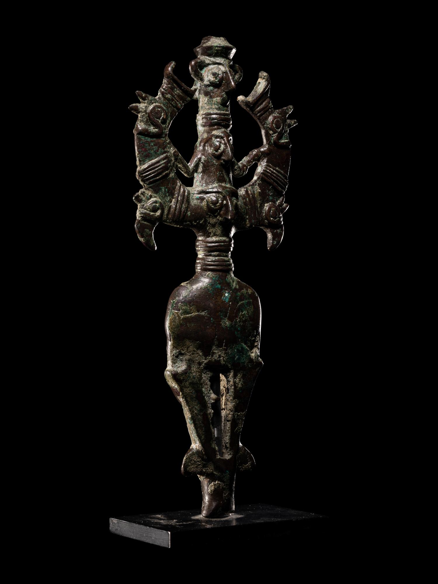 A Luristan Bronze Master of the Animals Finial
