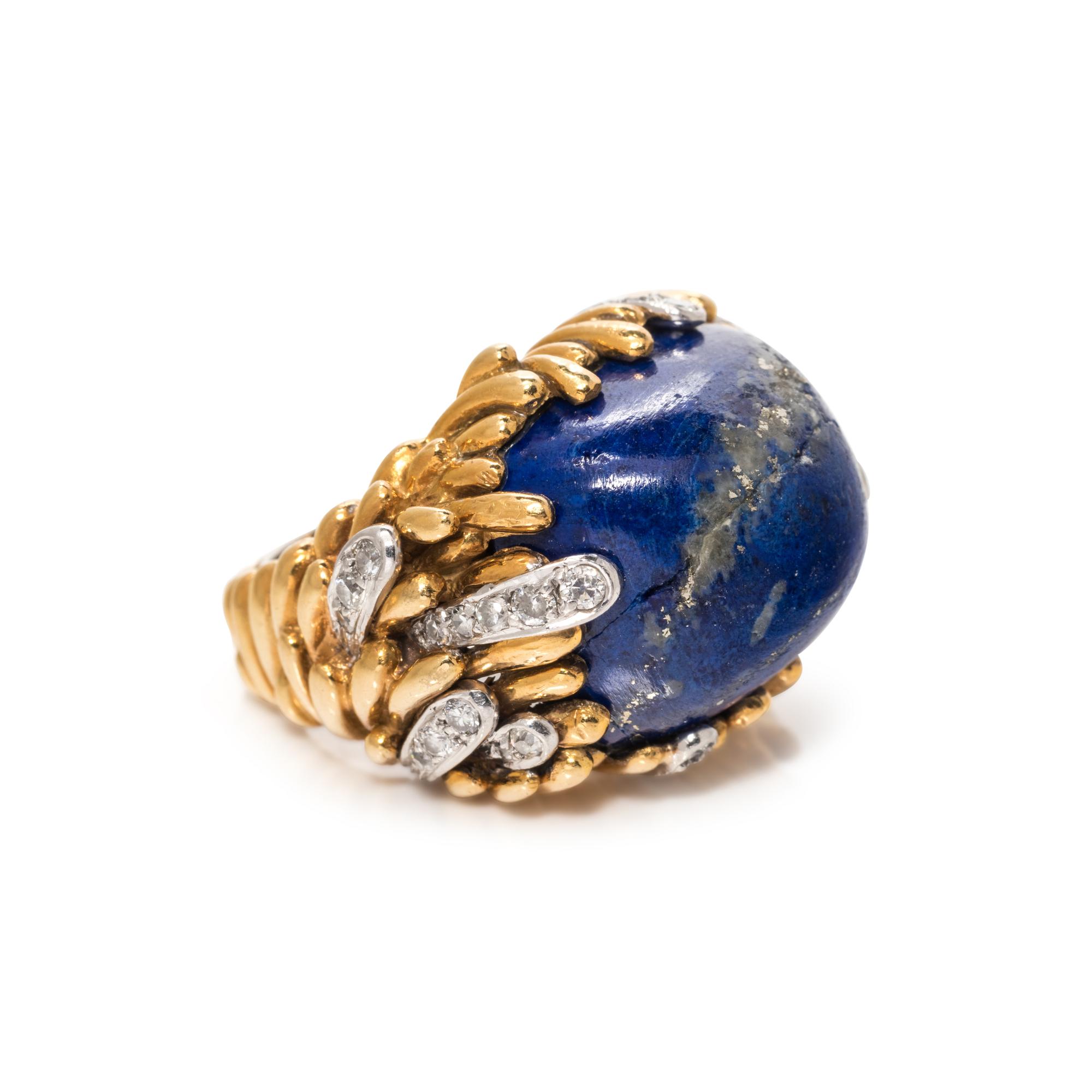LAPIS LAZULI AND DIAMOND RING