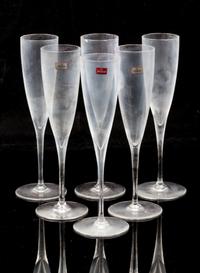 Twelve Baccarat Champagne Flutes Height 9 1/8 inches. — SECOND HALF 20TH CENTURY