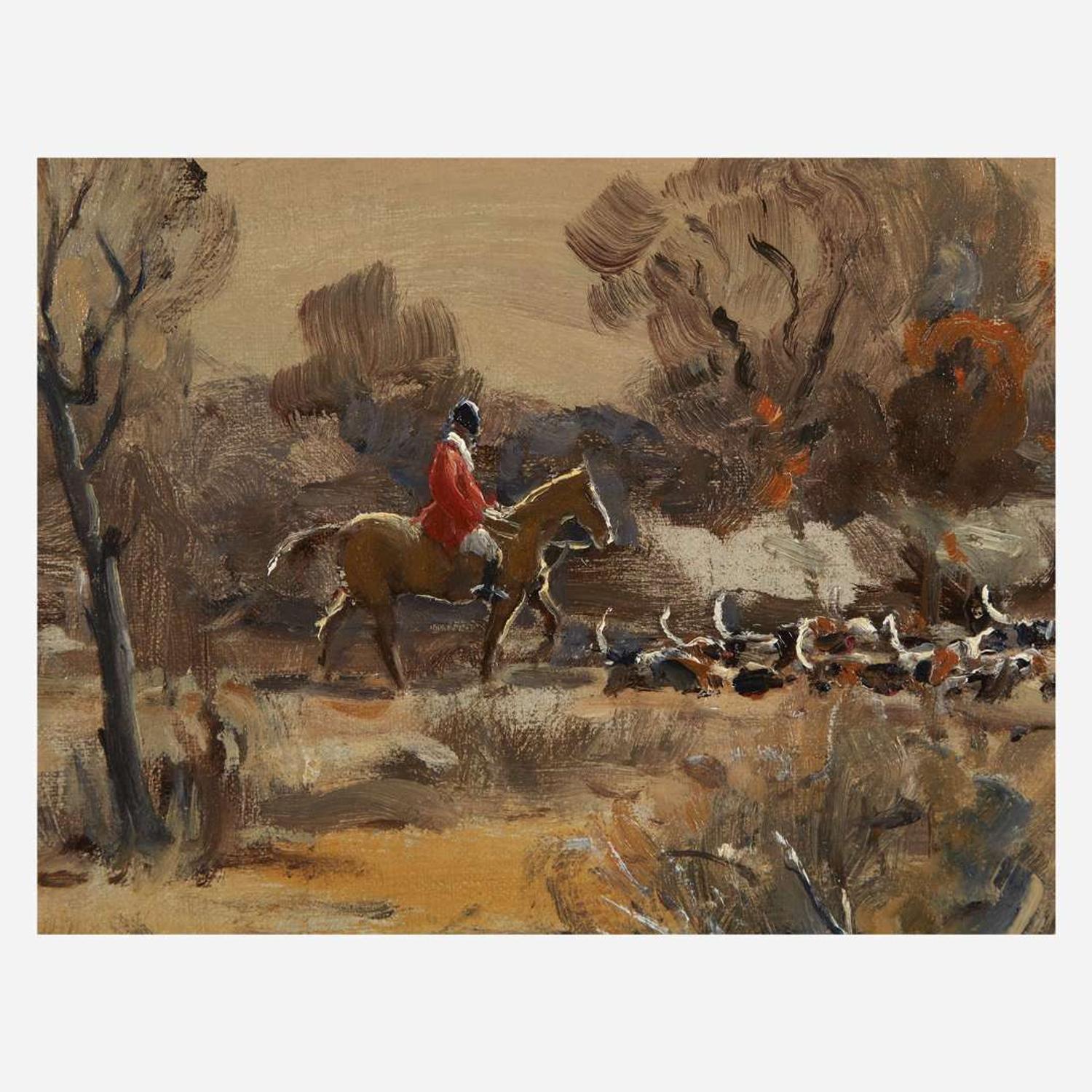 Charles Morris Young (American, 1869–1964) Huntsman and Hounds (Echo Valley)