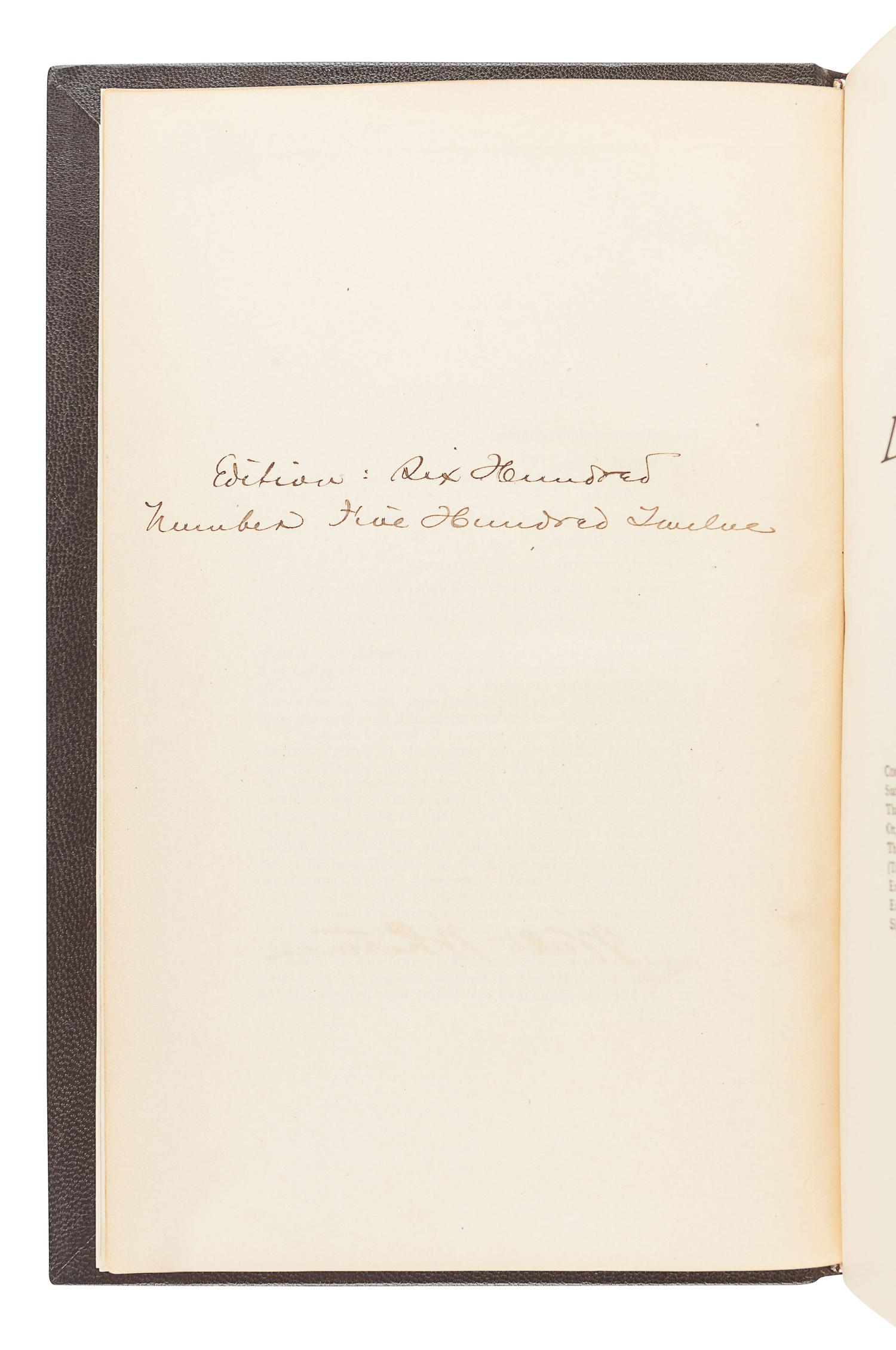 WHITMAN, Walt (1819-1892). Complete Poems & Prose of Walt Whitman, 1855...1888. Authenticated and Personal Book (handled by W.W.)... Portraits from Life...Autograph . [Philadelphia, 1888-89].