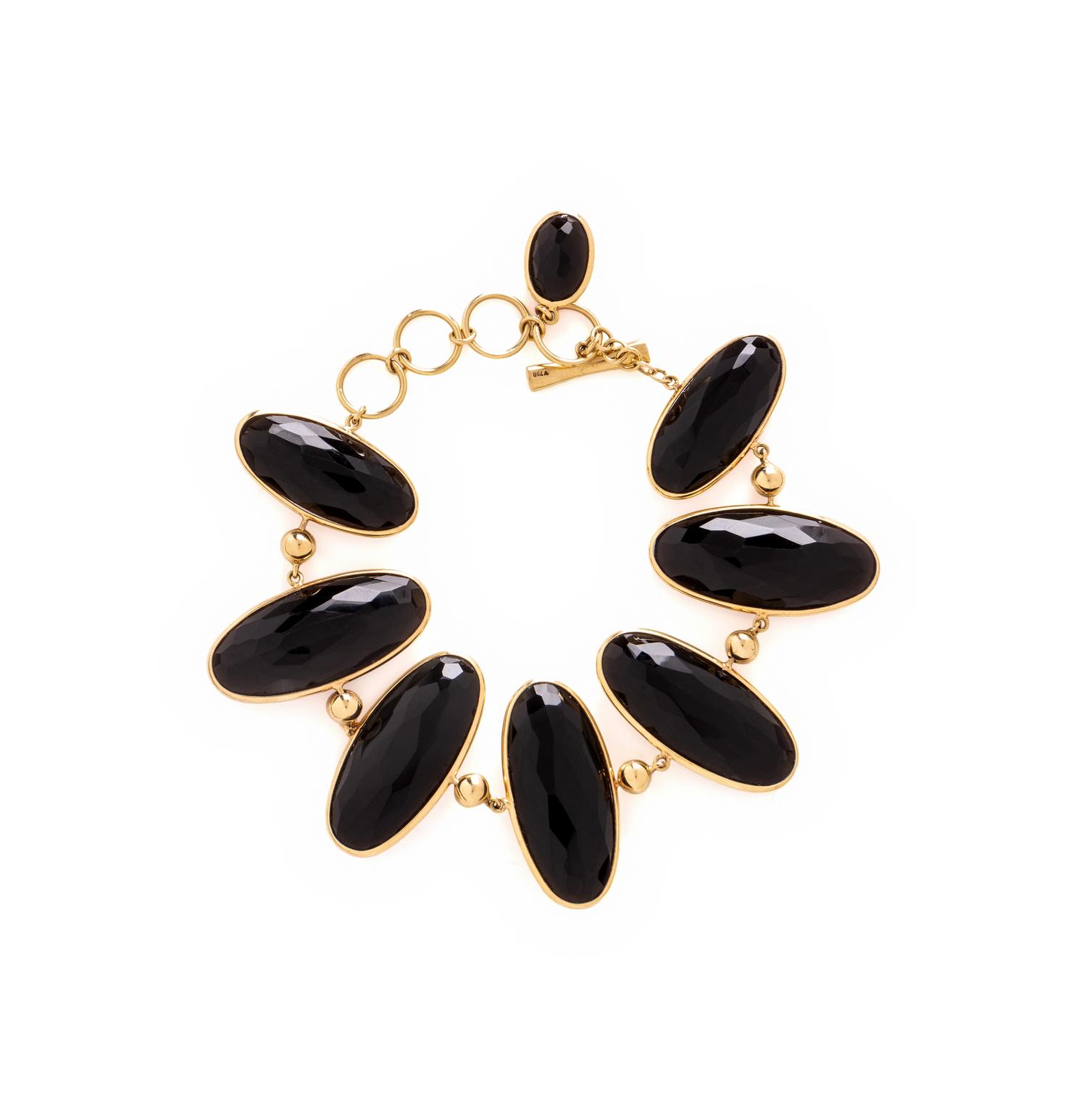 BLACK ONYX AND MOTHER-OF-PEARL TOGGLE BRACELET