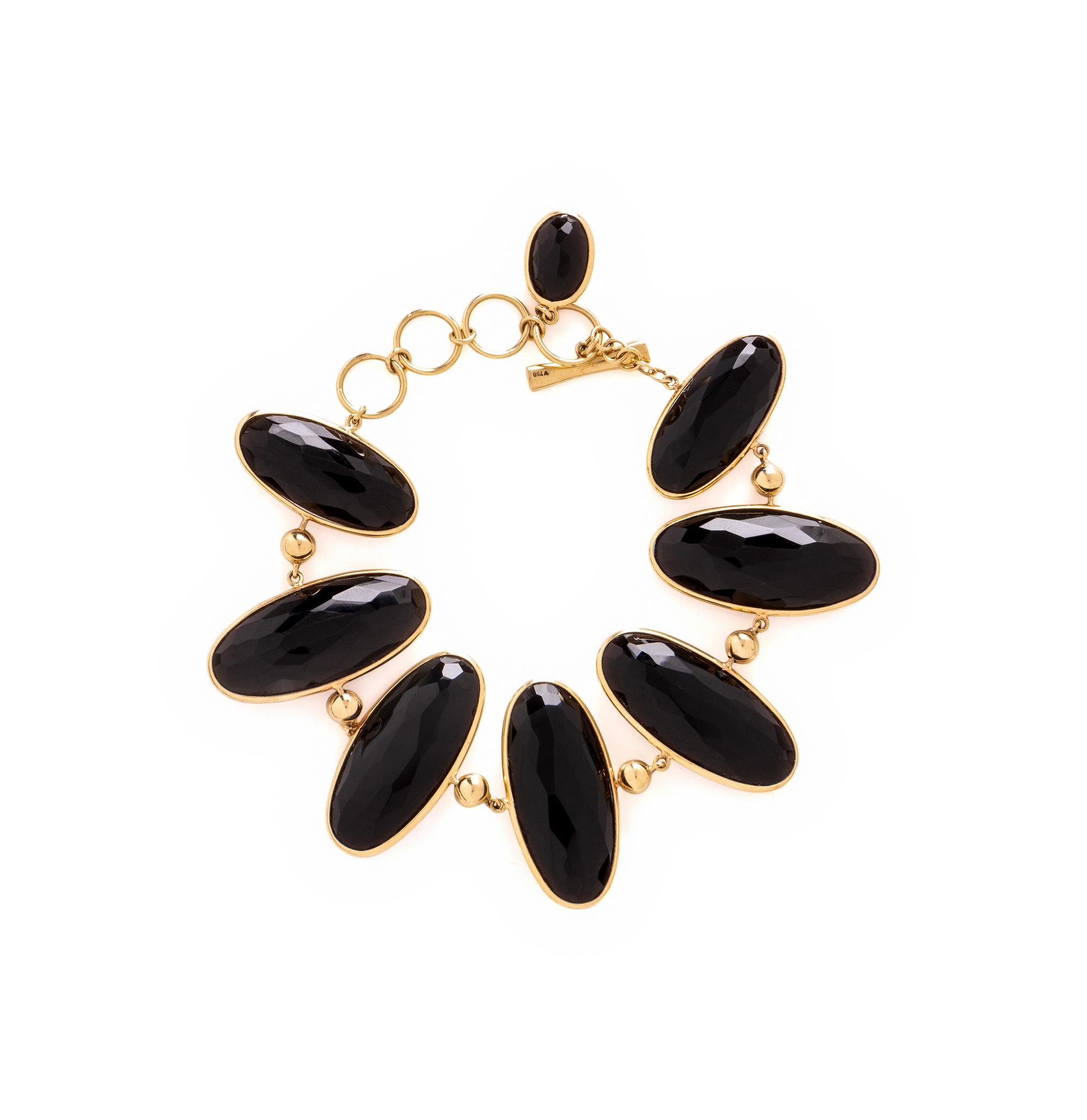 BLACK ONYX AND MOTHER-OF-PEARL TOGGLE BRACELET