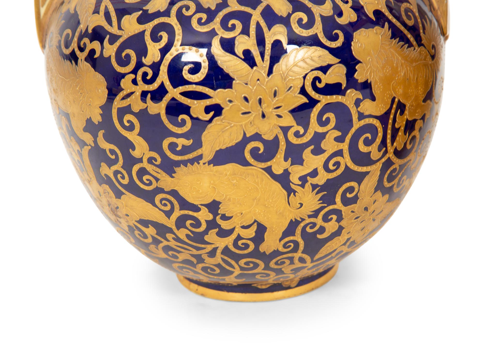 A Pair of Royal Crown Derby Porcelain Vases Retailed by Tiffany and Co.