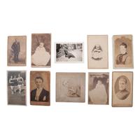 [EARLY PHOTOGRAPHY]. A group of 73 photographs, incl. tintypes, CDVs, and cabinet cards.