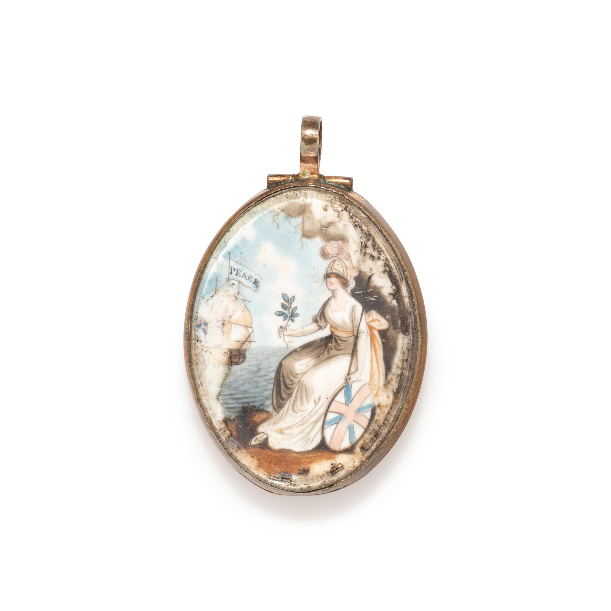 ANTIQUE, PORTRAIT MINIATURE PENDANT