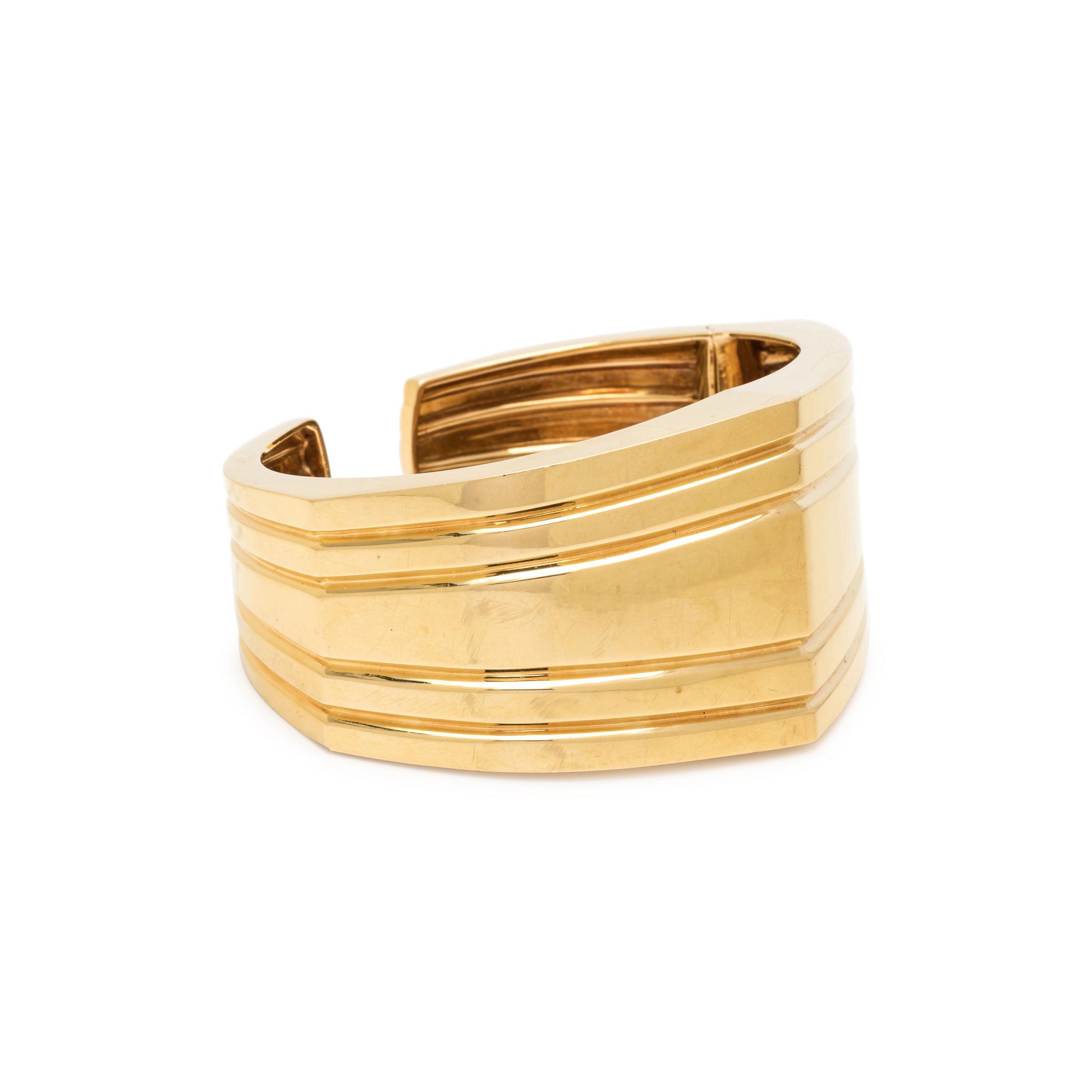 YELLOW GOLD CUFF BRACELET