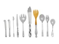 Ten Georg Jensen Silver Flatware Articles