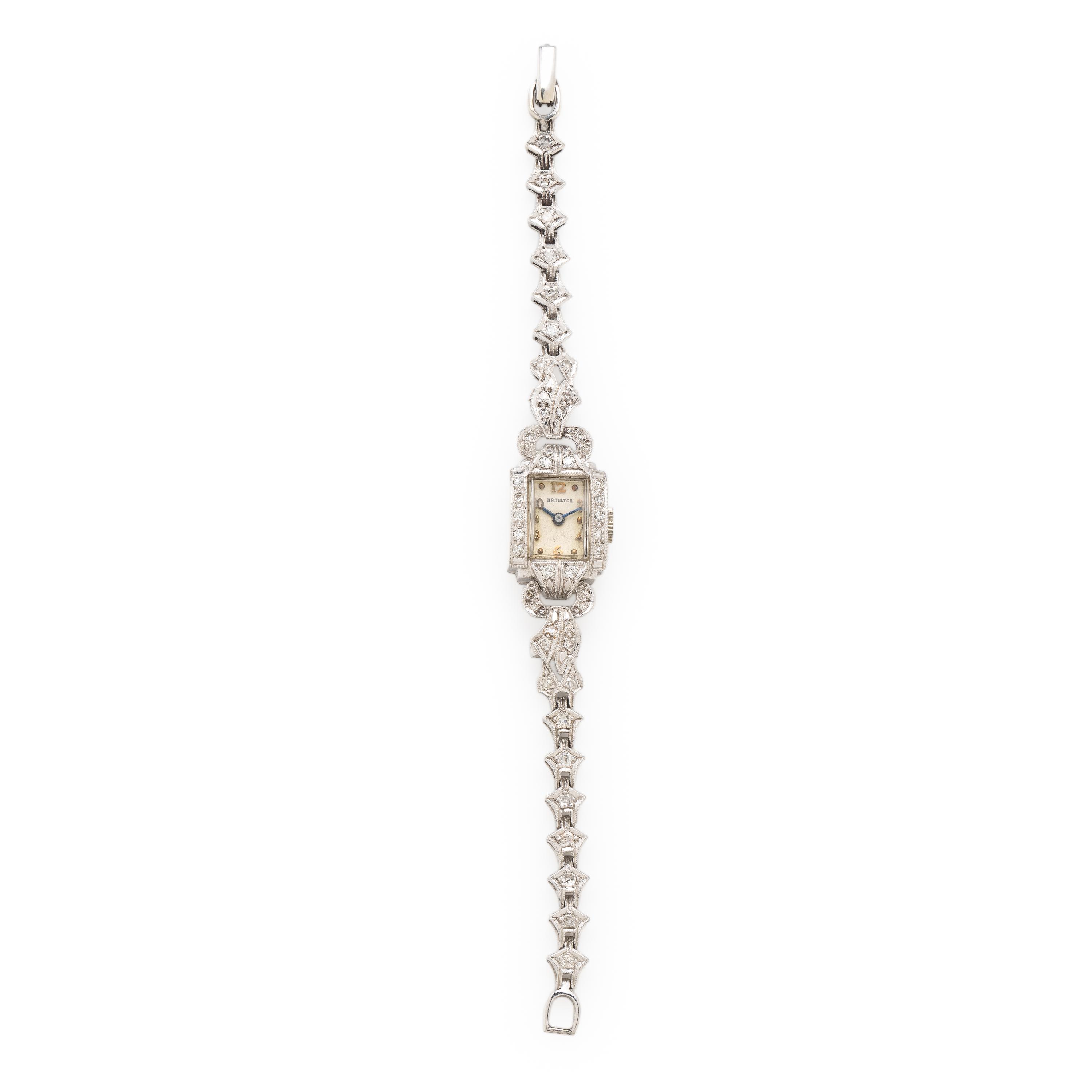 Hamilton, White Gold and Diamond Watch