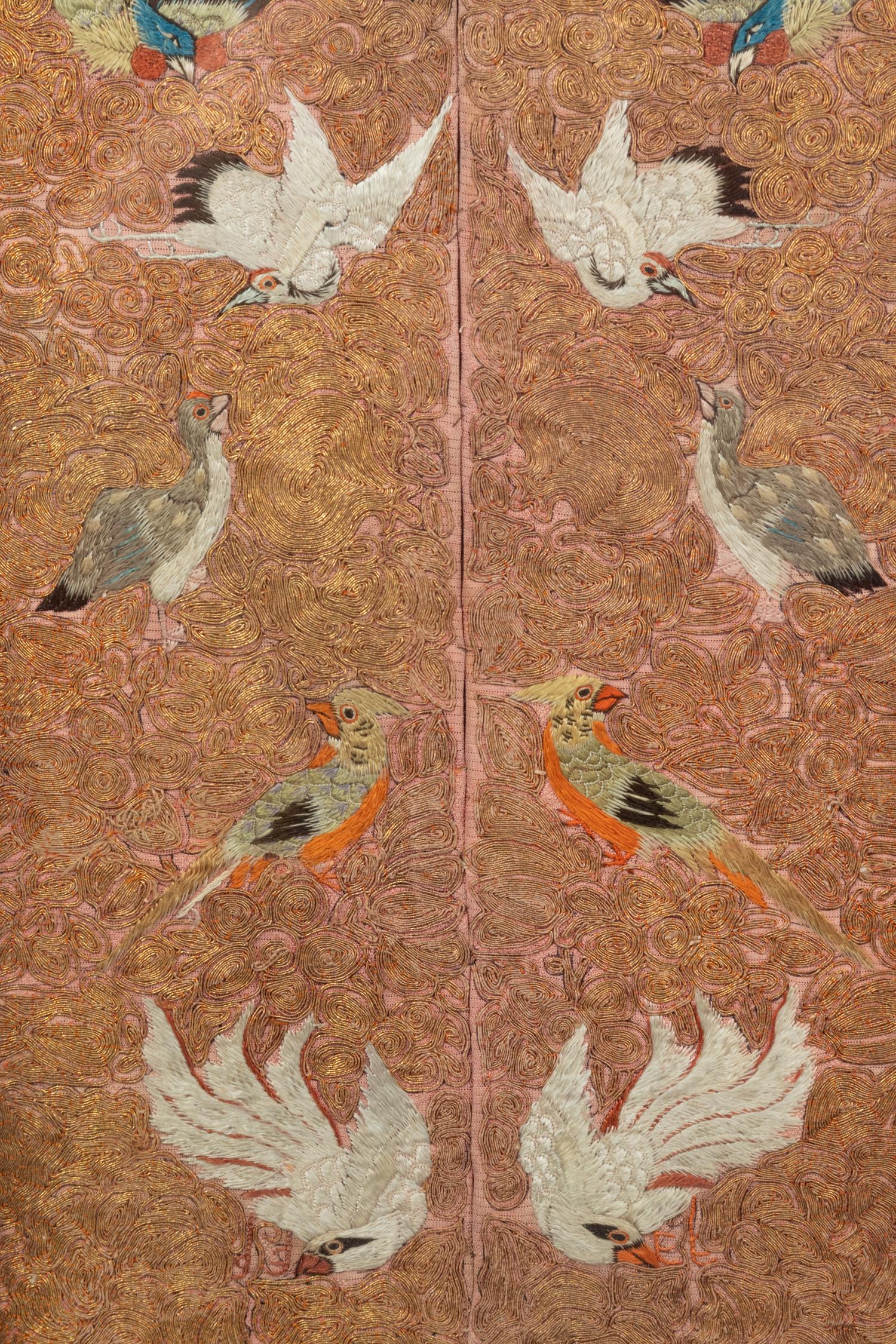 A Chinese Embroidered Silk Panel