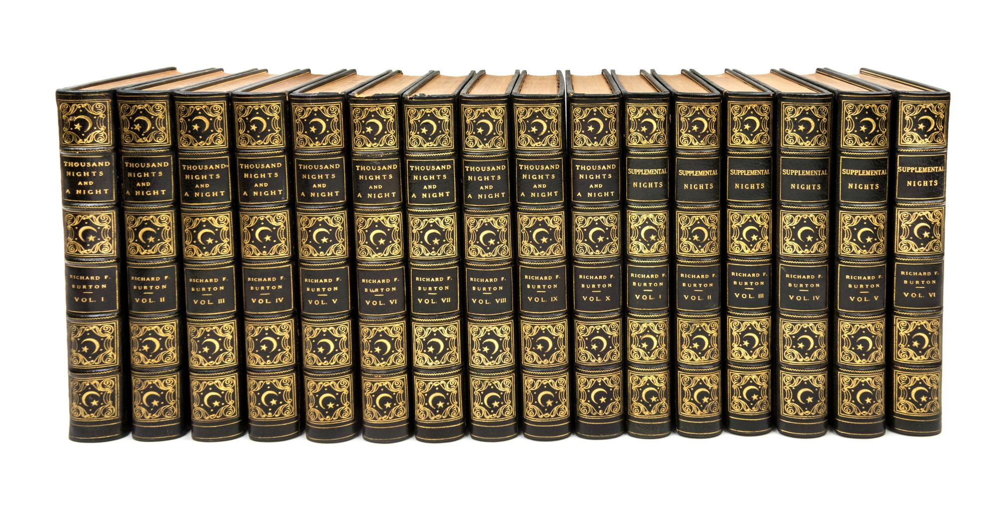 BURTON, RICHARD. The Book of the Thousand Nights and a Night. Burton Club, c. 1900. 16 vols. Manuscript edition.