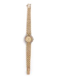 14K YELLOW GOLD AND DIAMOND WRISTWATCH