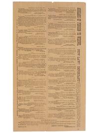 [CIVIL WAR]. Post-war broadside regarding Civil War soldiers' pensions. Washington, DC: 1887.