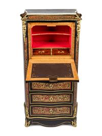 A Napoleon III Boulle Marquetry Semainier