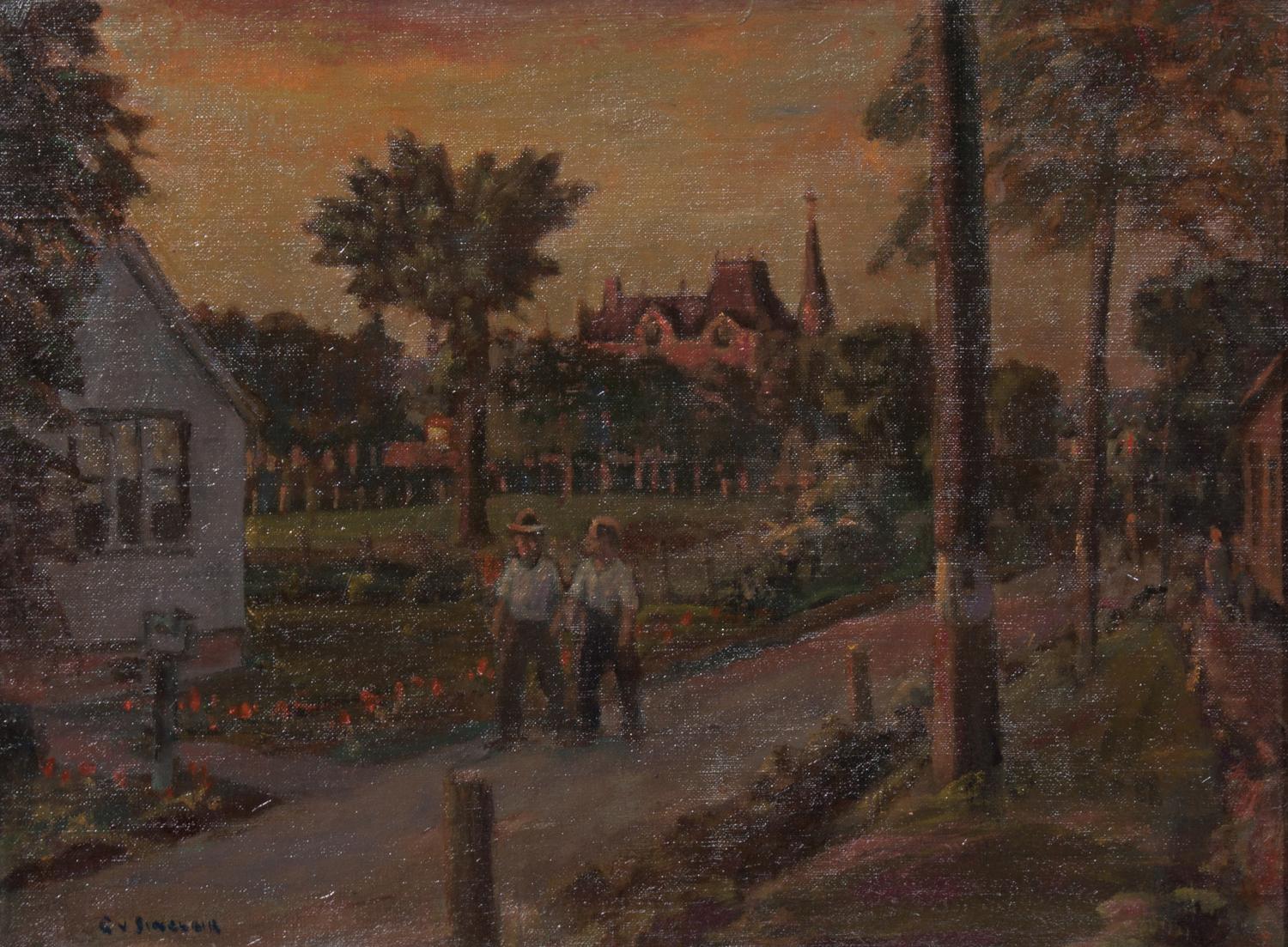 Gerrit Van Sinclair, (Wisconsin, 1890-1955), Sunset, 1925