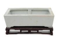 A Blanc-de-Chine Porcelain Rectangular Cachepot