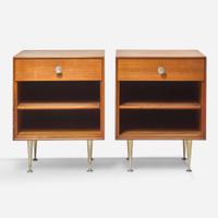 George Nelson (American, 1908-1986) Pair of Thin Edge Nightstands, Herman Miller, USA, circa 1950s