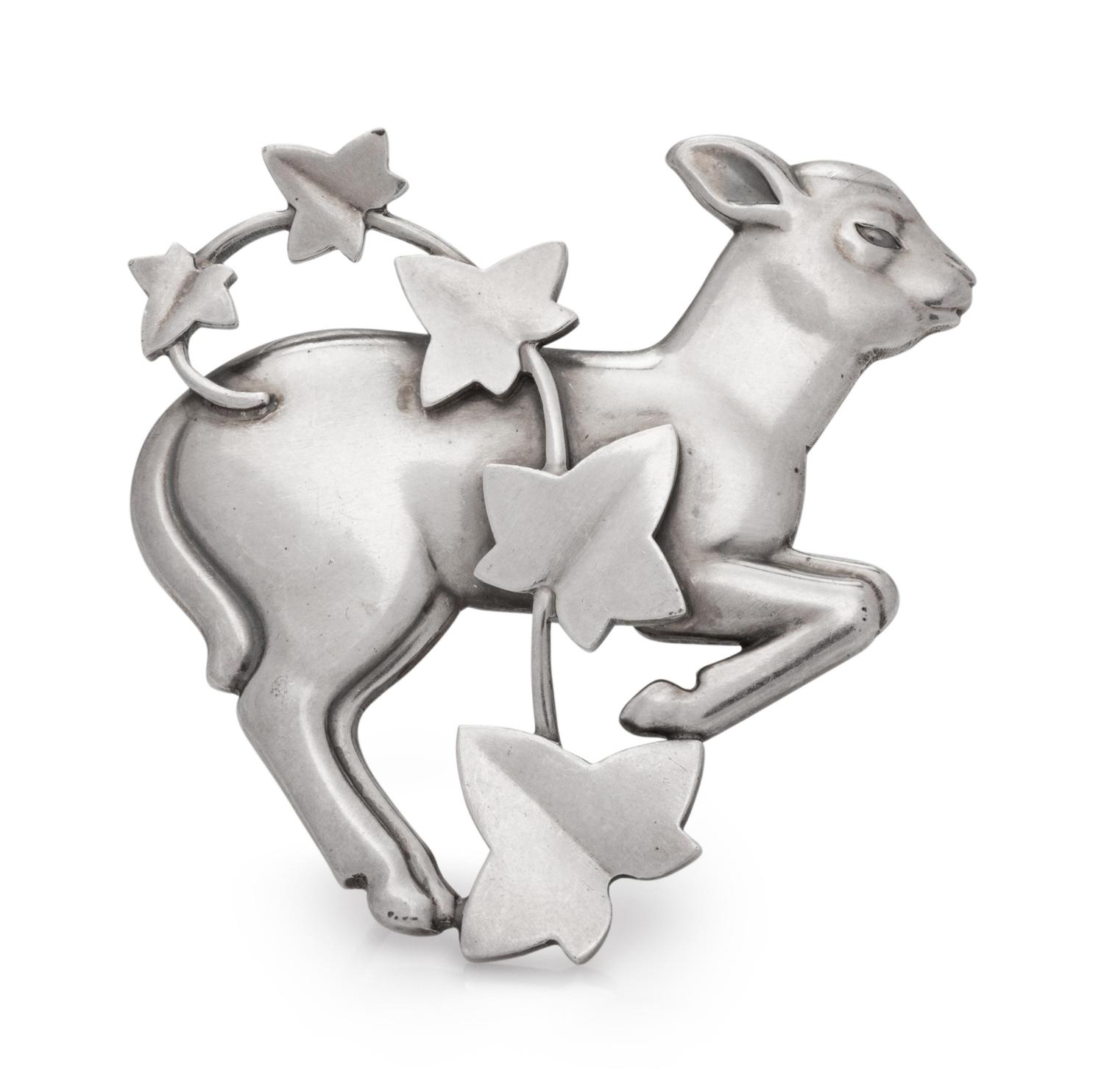 A Sterling Silver Brooch, Arno Malinowski for Georg Jensen,