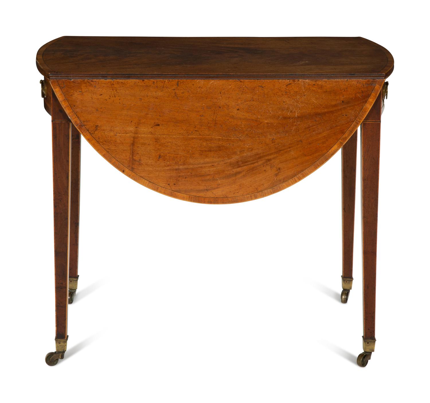 A George III Crossbanded Walnut Pembroke Table
