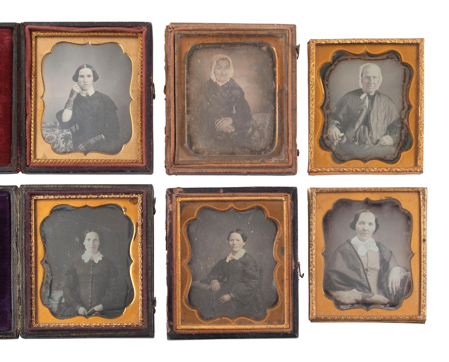 [EARLY PHOTOGRAPHY]. 30 sixth plate daguerreotypes of middle aged and elderly women.