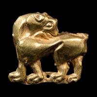 A Eurasian Electrum Feline Appliqué