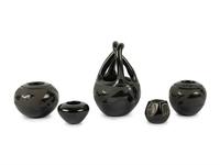 Collection of Blackware Pueblo Pottery