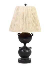 A Black Ceramic Table Lamp