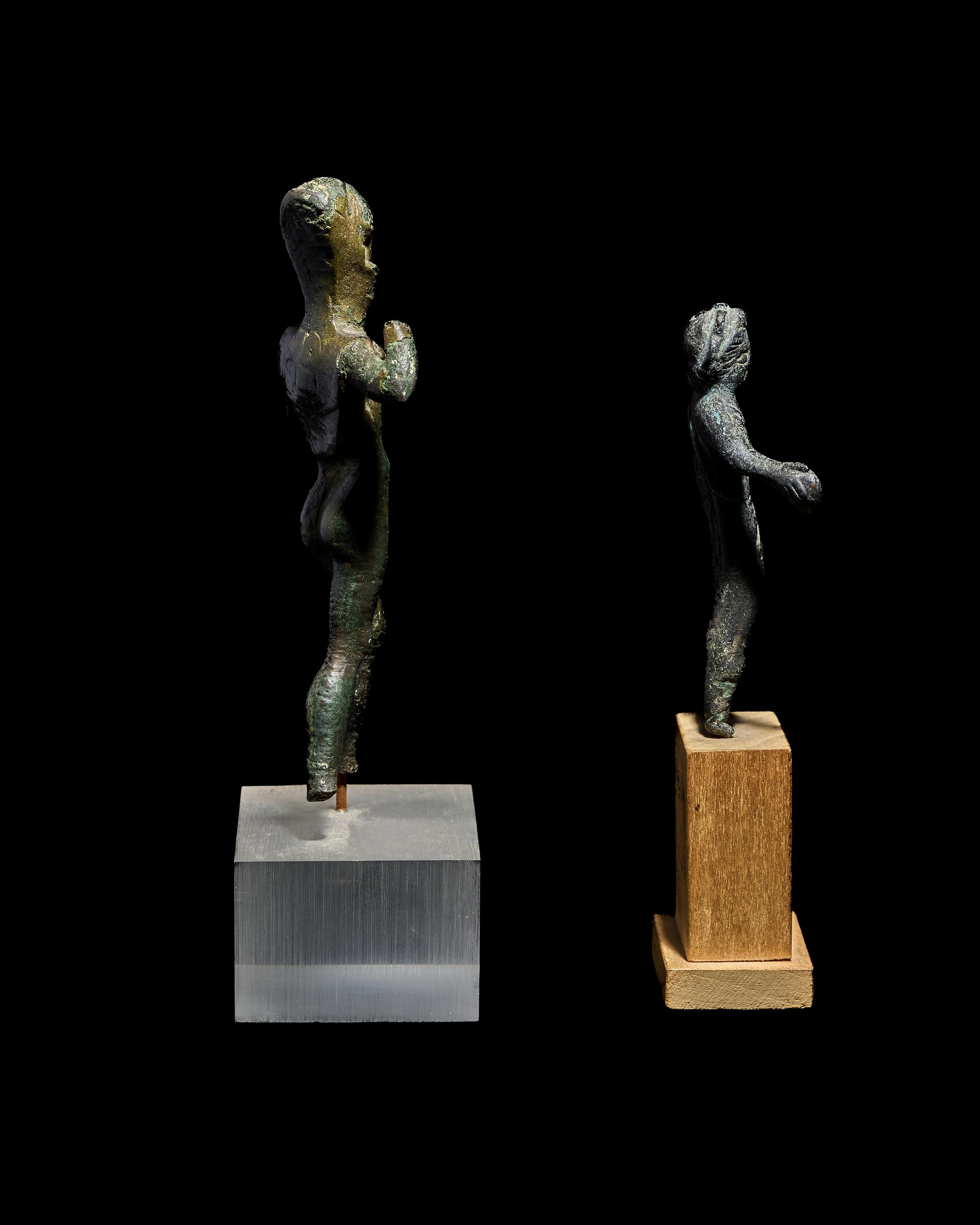 Two Roman Bronze Figures