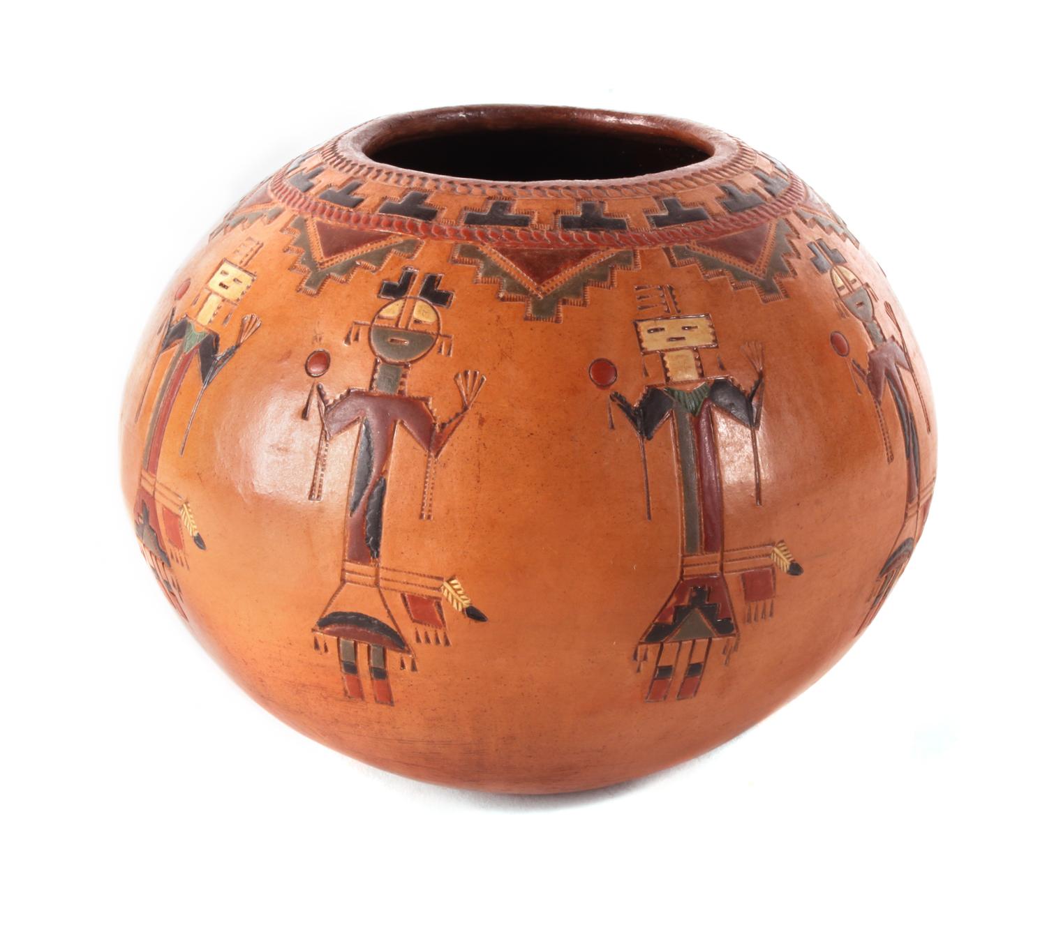 Navajo Polychrome Jar Height 5 x diameter 5 1/2 inches
