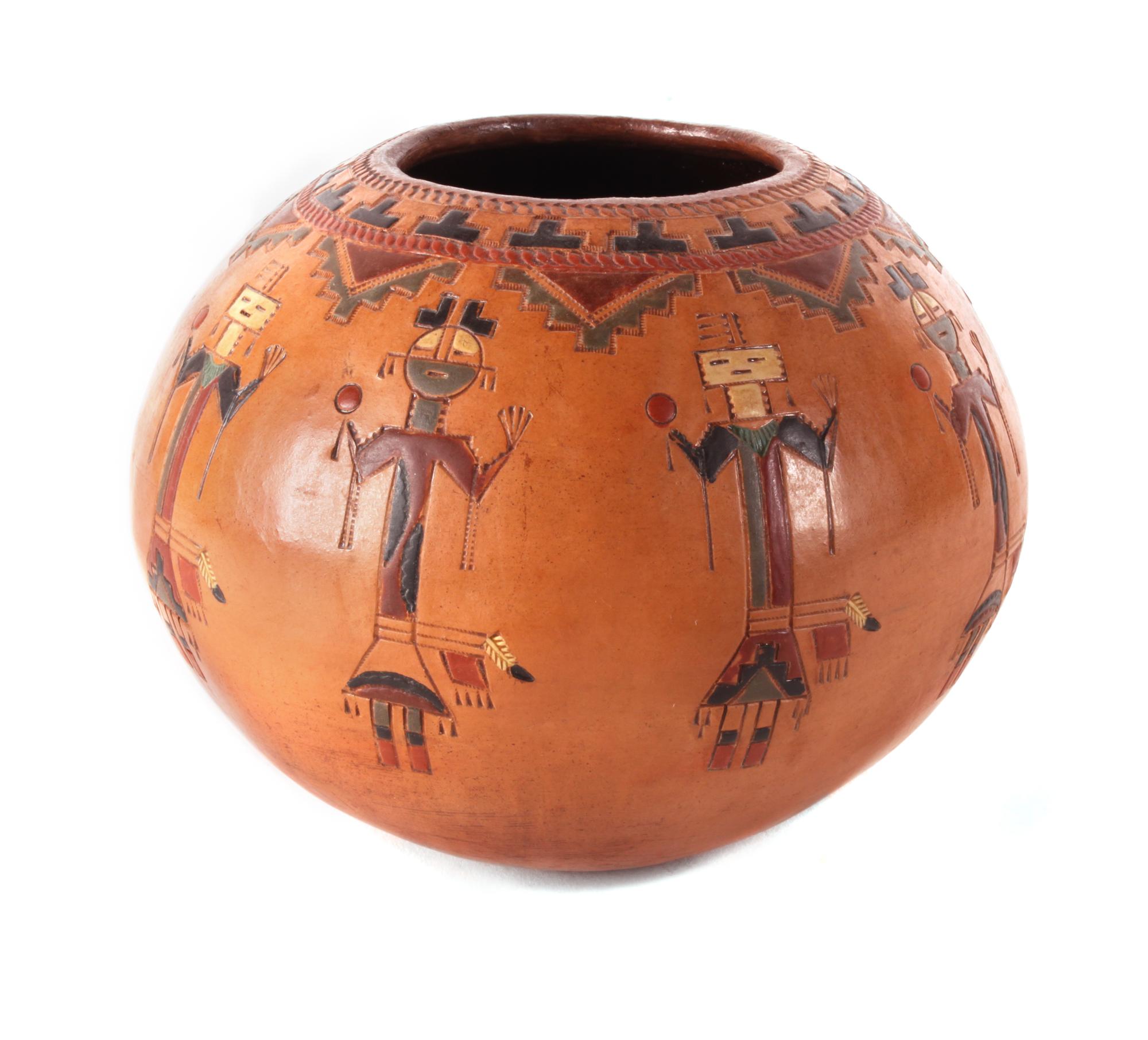 Navajo Polychrome Jar Height 5 x diameter 5 1/2 inches