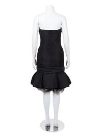 J. Mendel Cocktail Dress with Fox Fur Trim, 2000-10s