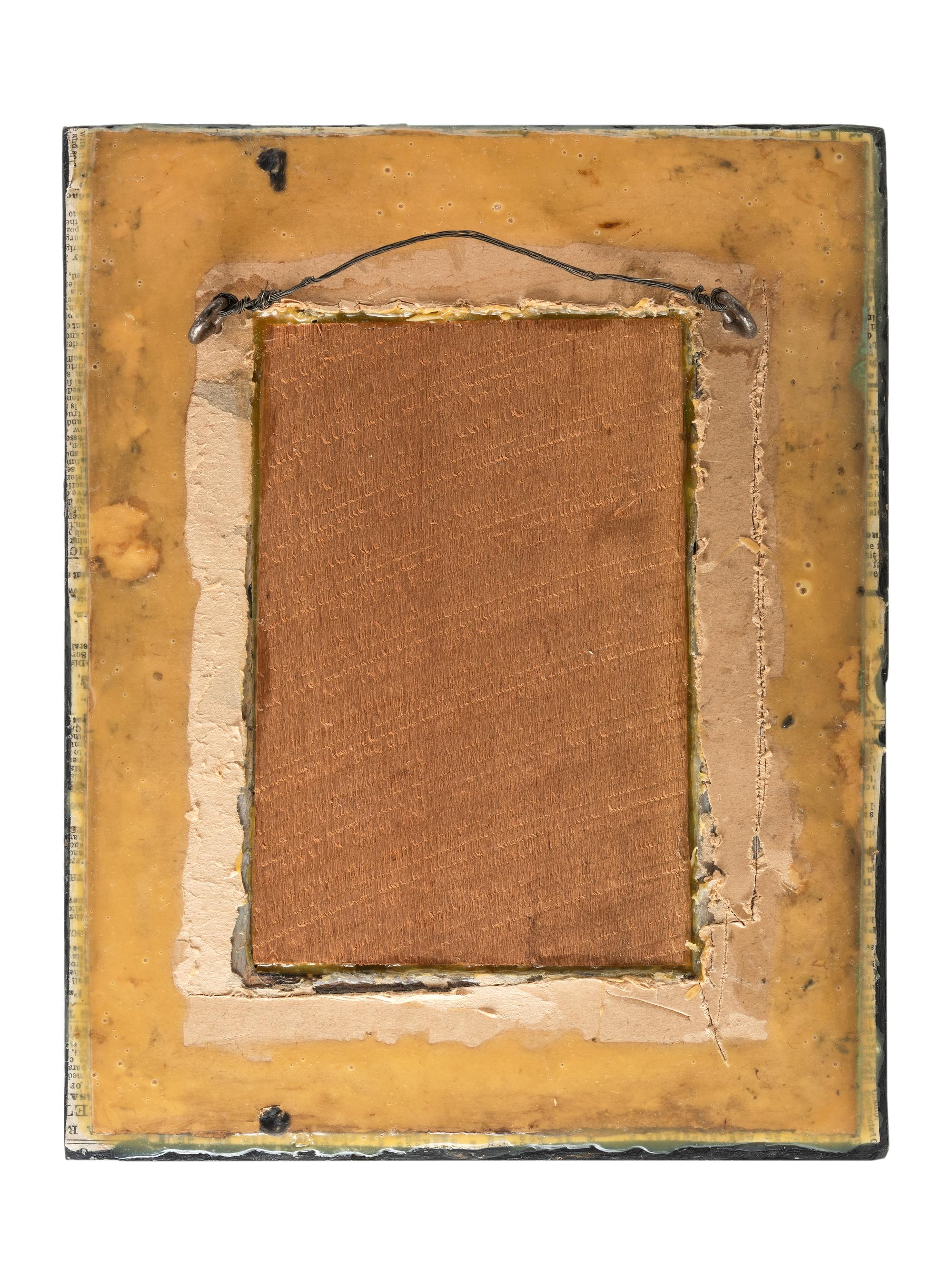 A Painted Silhouette of a Sailor with Nautical Eglomise Mat