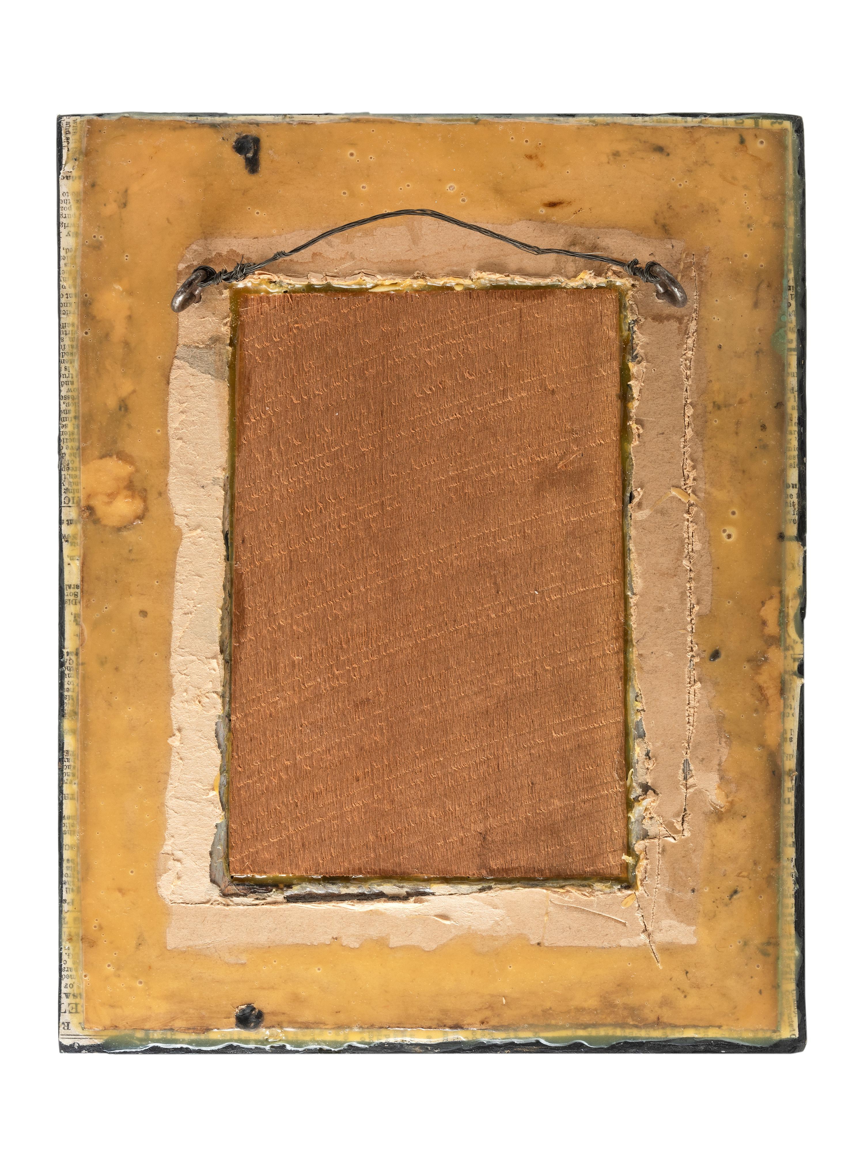 A Painted Silhouette of a Sailor with Nautical Eglomise Mat