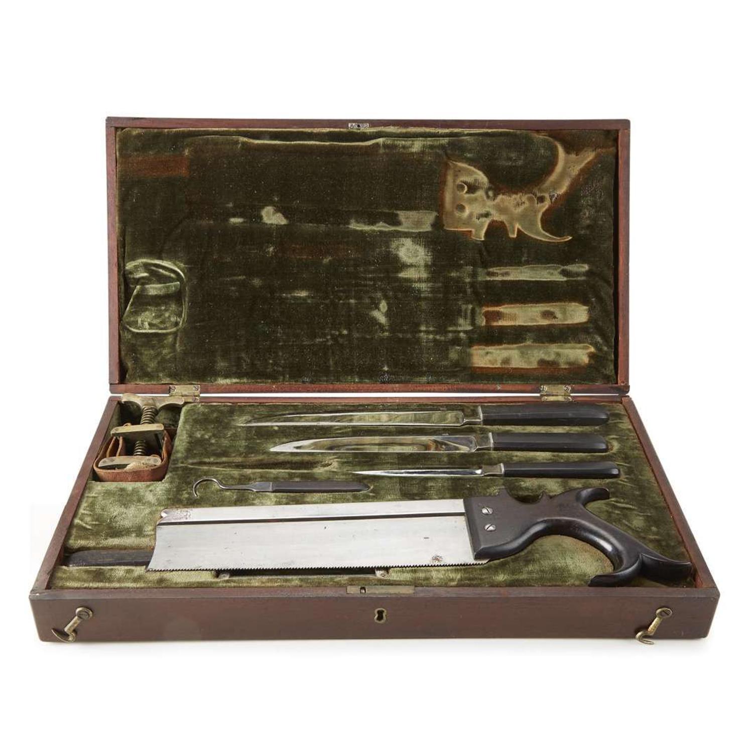 Mahogany surgical kit Probably Philadelphia, PA, mid-19th century