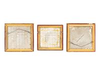 Three Framed English Stoneware Plaques with Birds