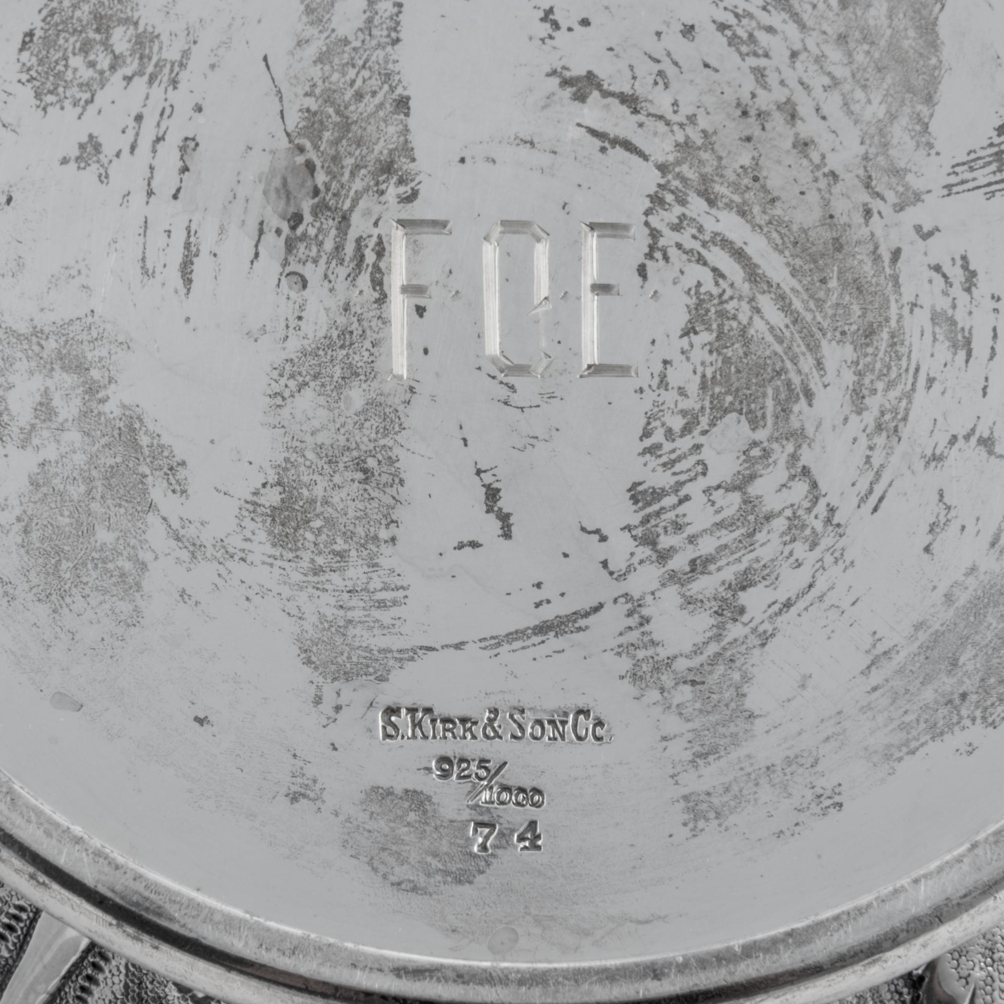 An American Silver Repoussé Six-Piece Tea and Coffee Service