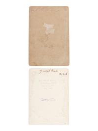 [CIVIL WAR]. LEE, Robert E. (1807-1870). Clipped signature ("R.E. Lee"). [ With: ] 2 cabinet photographs of Robert E. Lee.