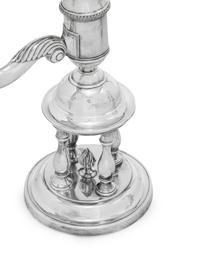 A Pair of Sheffield Silver-Plate and Cut-Glass Argand Lamps