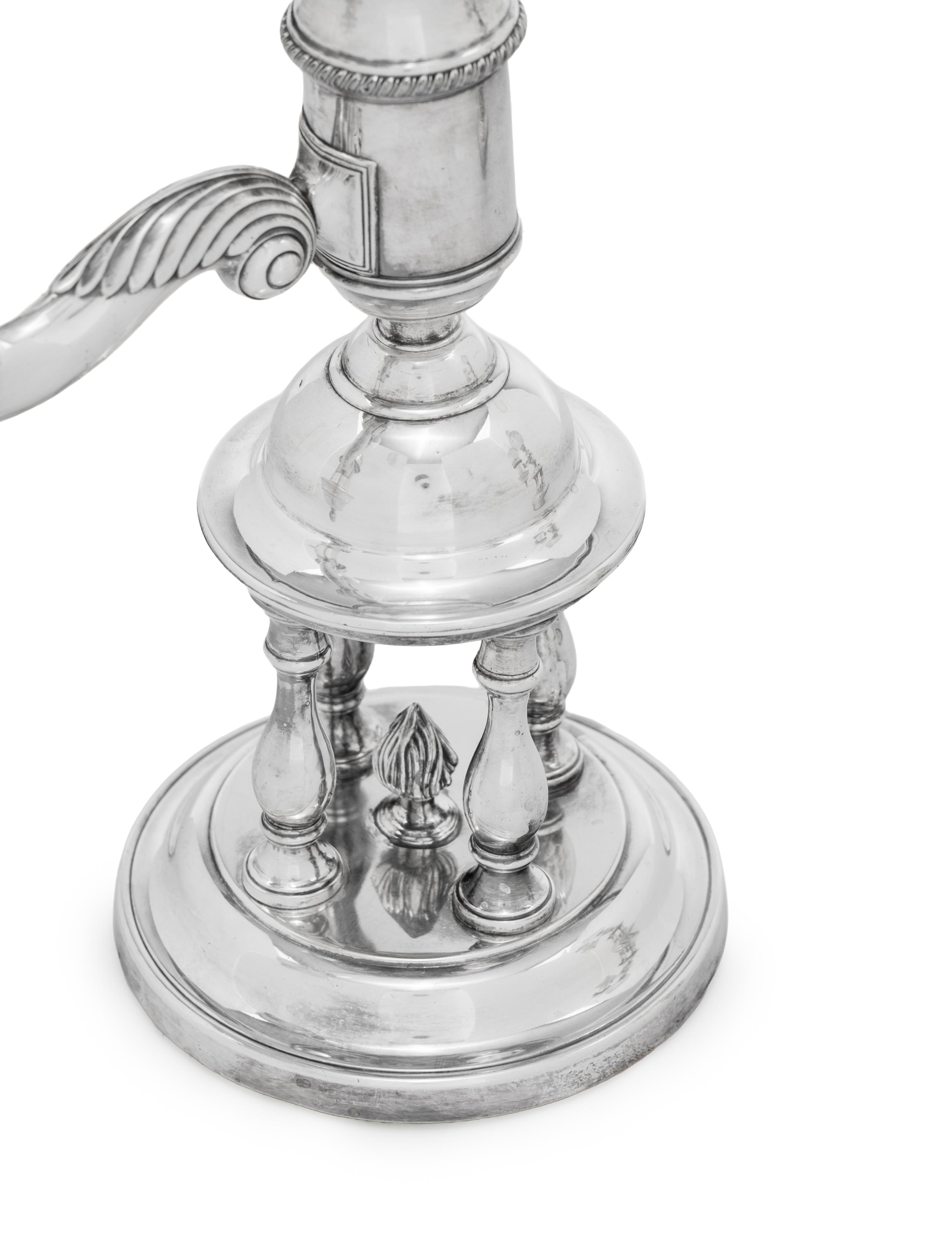 A Pair of Sheffield Silver-Plate and Cut-Glass Argand Lamps