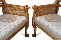 A Pair of Italian Neoclassical Style Giltwood Hall Benches