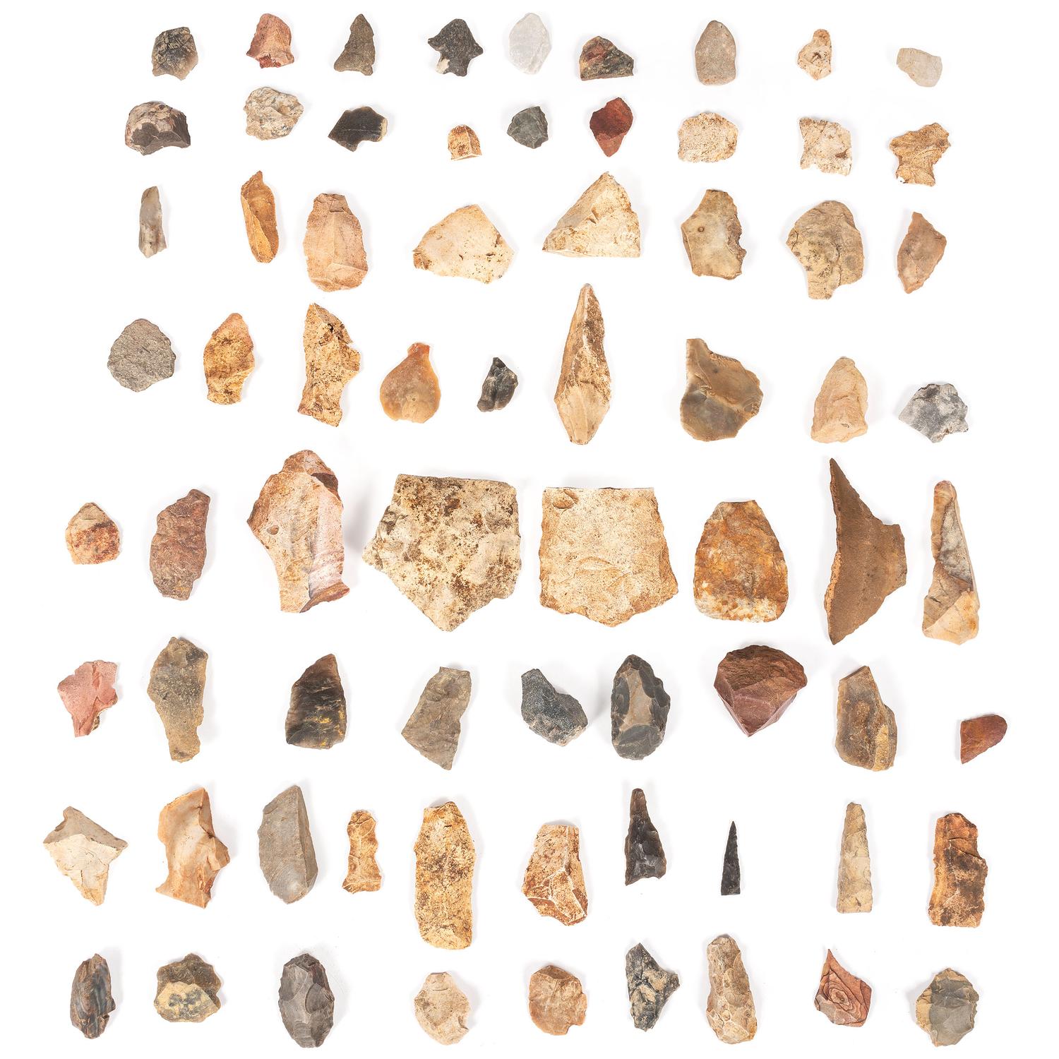 A Group of Worked Flint and Points