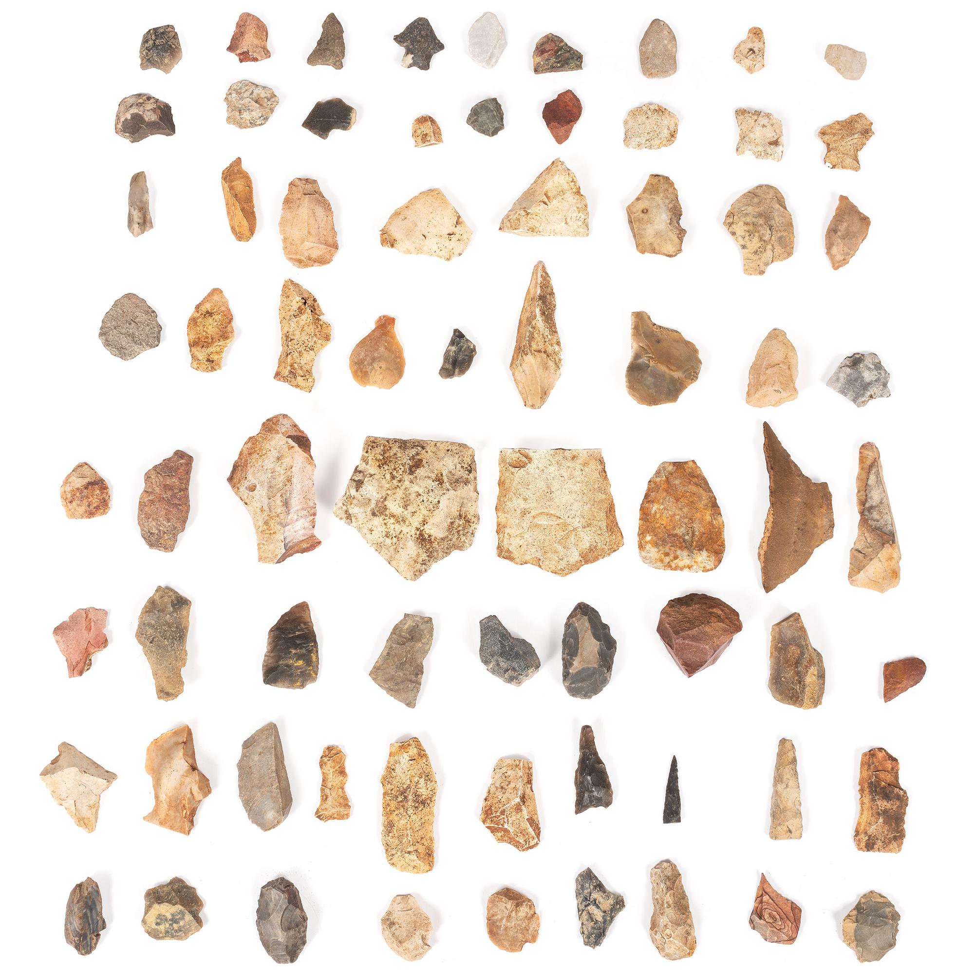 A Group of Worked Flint and Points