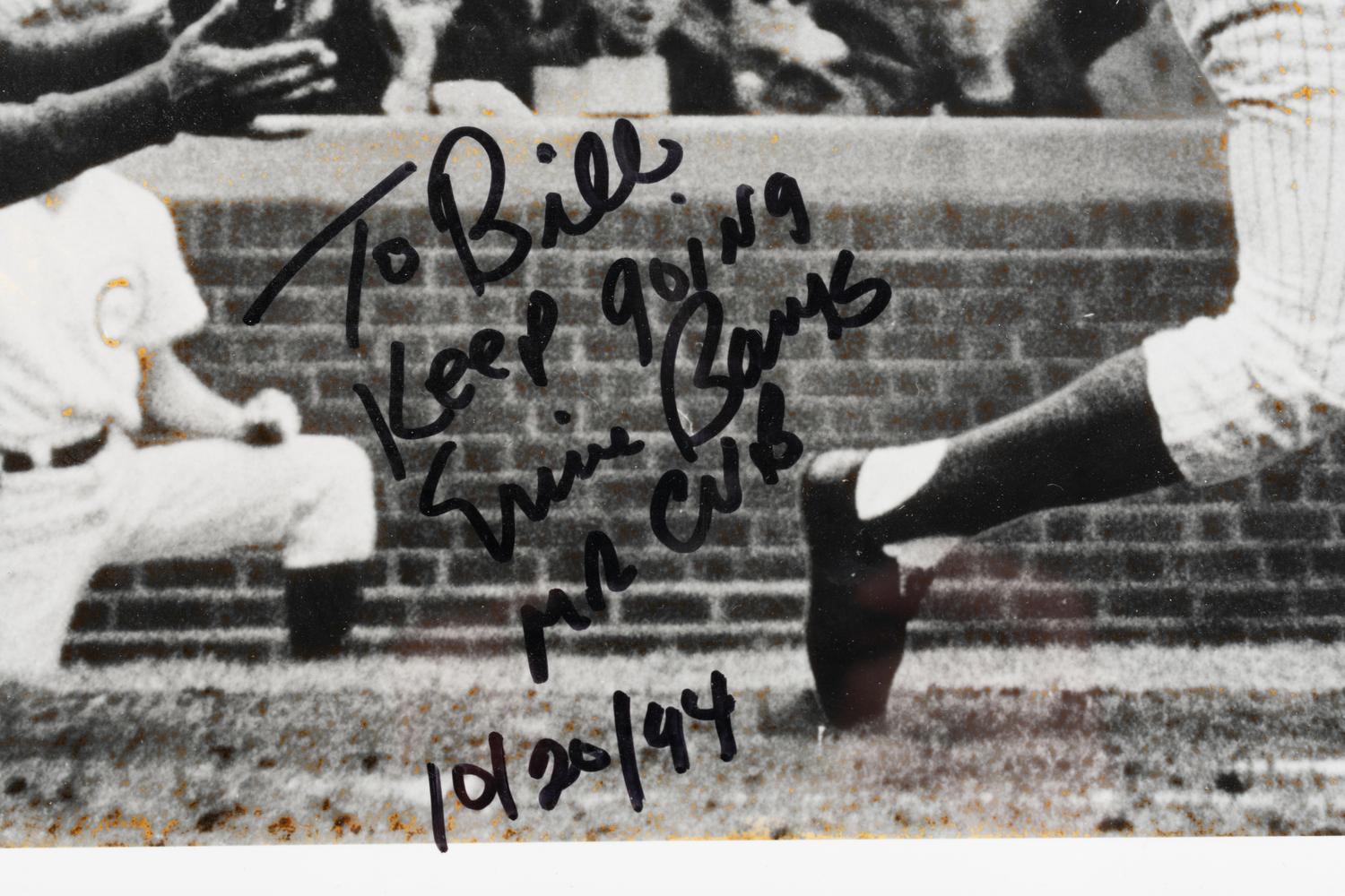 (Sports) A group of 7 pieces of memorabilia and ephemera from the Chicago Cubs, comprising: