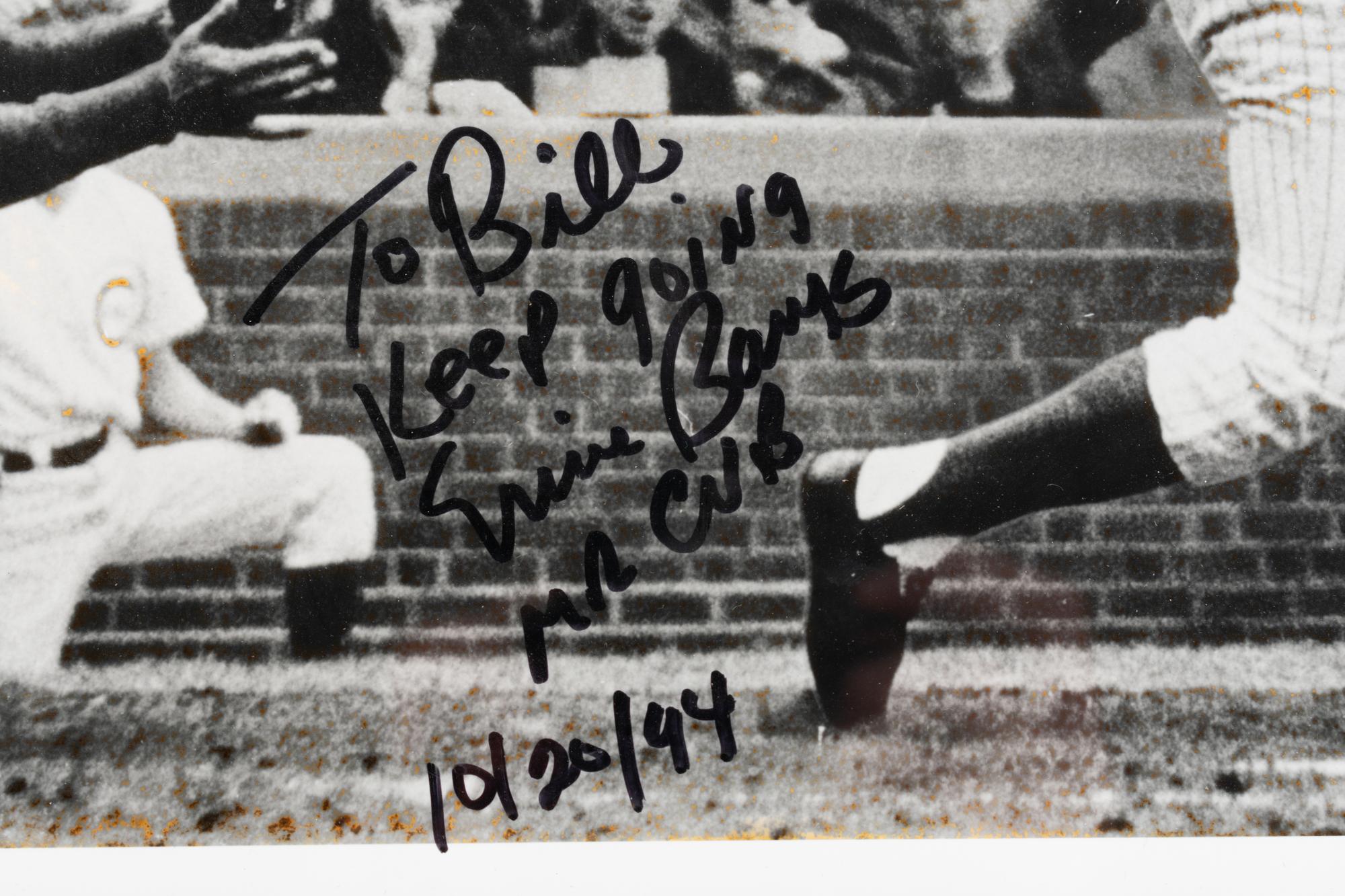 (Sports) A group of 7 pieces of memorabilia and ephemera from the Chicago Cubs, comprising: