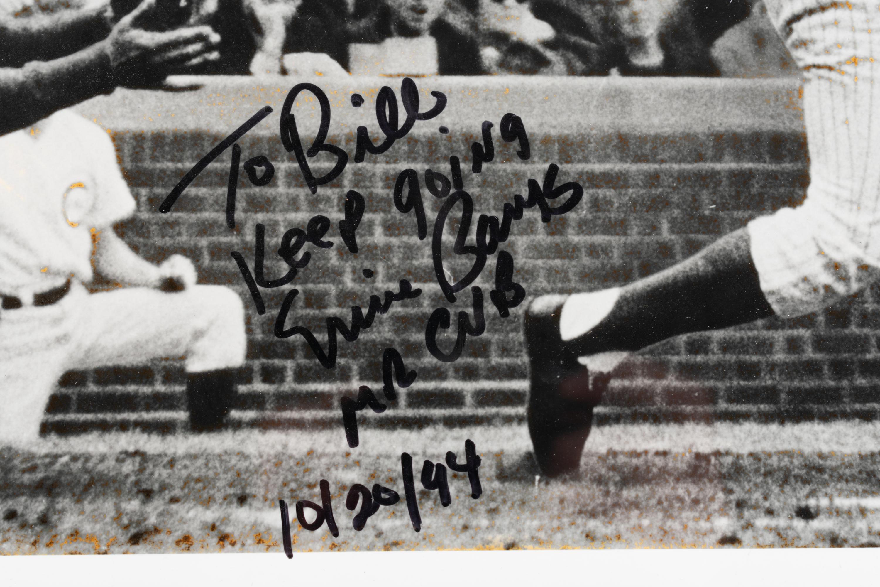 (Sports) A group of 7 pieces of memorabilia and ephemera from the Chicago Cubs, comprising: