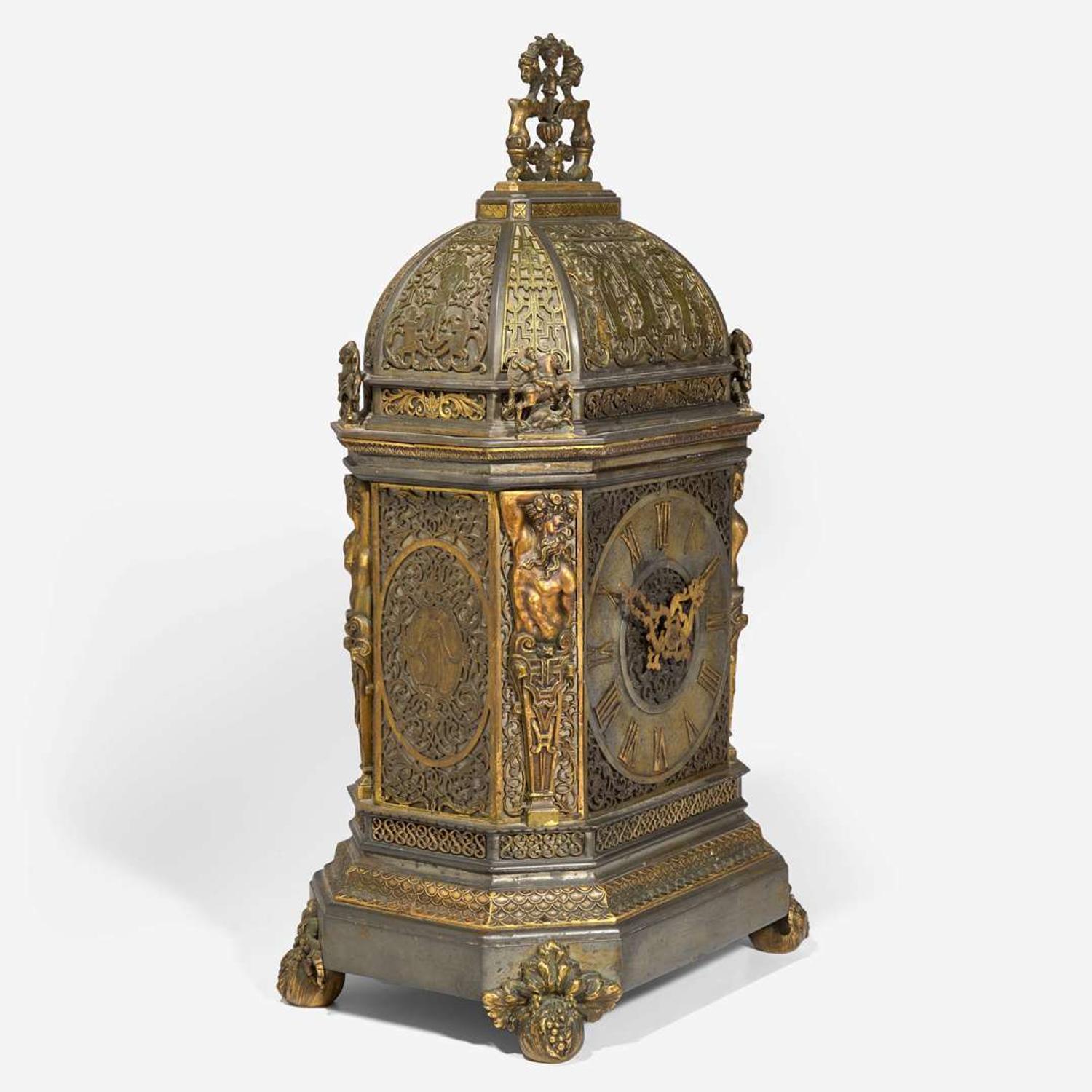 A Renaissance Revival gilt and patinated bronze clock Edward F. Caldwell & Co. (active 1895-1959), New York, NY, early 20th century
